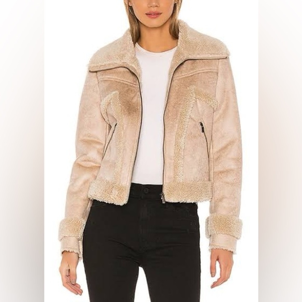 MOTHER Sherpa Faux Suede Jacket The Roamer Size XS